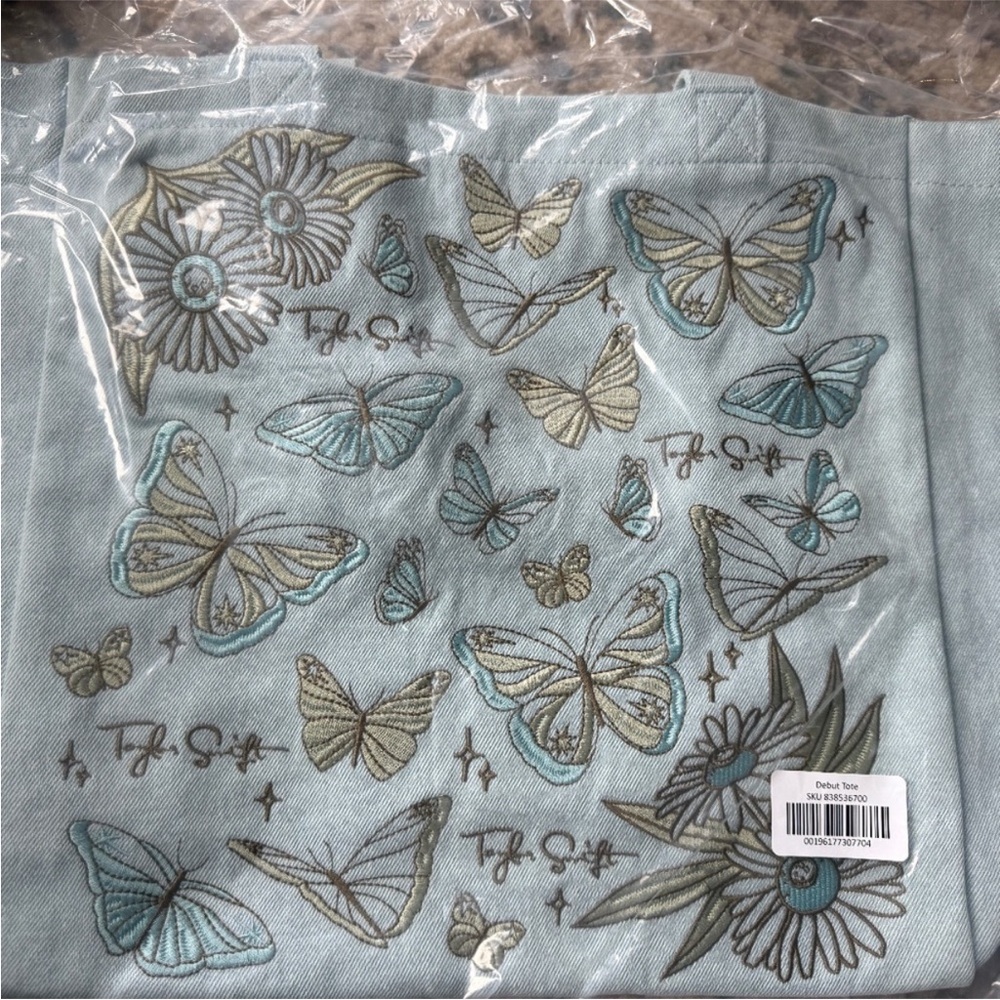 Blue Butterfly Tote Bag